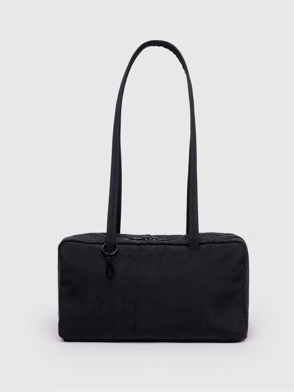 BAGGU Black Nylon Bowler Bag